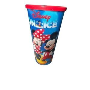 Disney On Ice Blue Mickey Mouse Minnie Mouse  Goofy Donald Hologram Cup Lid‎